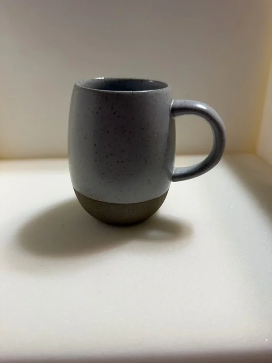 Creative Co-Op Speckled Gray Mug with Brown Base - Picture 1 of 10